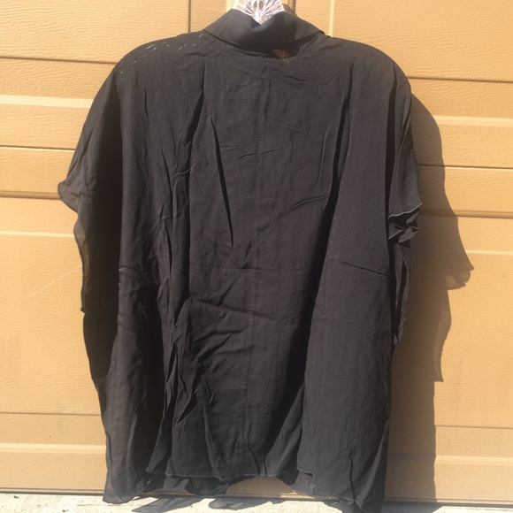 Black button-up blouse, NWT - Picture 5 of 8